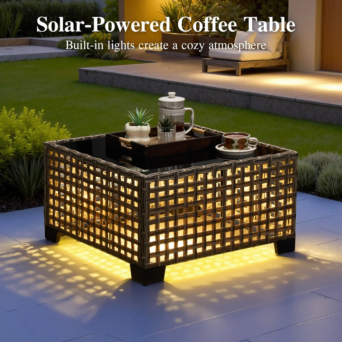 10 Pieces Outdoor Patio Furniture Set with Fire Pit All-Weather Wicker Sectional with Swivel Chairs, Dark Gray