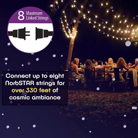 Norbstar String Light 2W Equivalent 42-Foot A19 Soft White (2700K) Outdoor & Indoor LED String Light (18-Pack)
